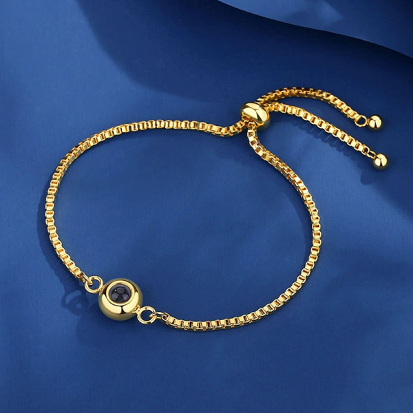 Personalized Rolo Chain Photo Bracelet - Image 3