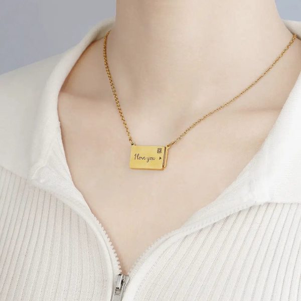 Custom Locket with Hidden Photo Pendant Necklace - Image 5