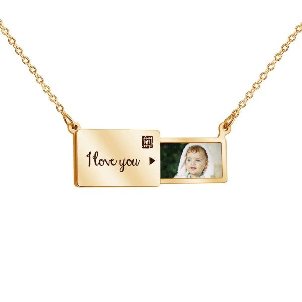 Custom Locket with Hidden Photo Pendant Necklace - Image 6