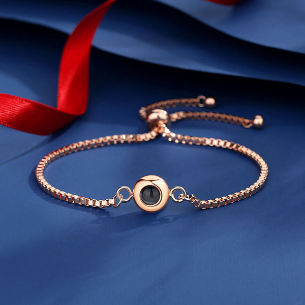 Personalized Rolo Chain Photo Bracelet - Image 4