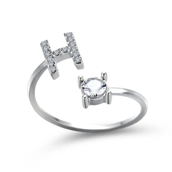 Adjustable Initial Ring - Letters A-Z - Image 31