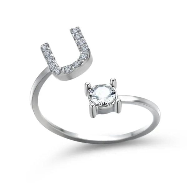Adjustable Initial Ring - Letters A-Z - Image 44
