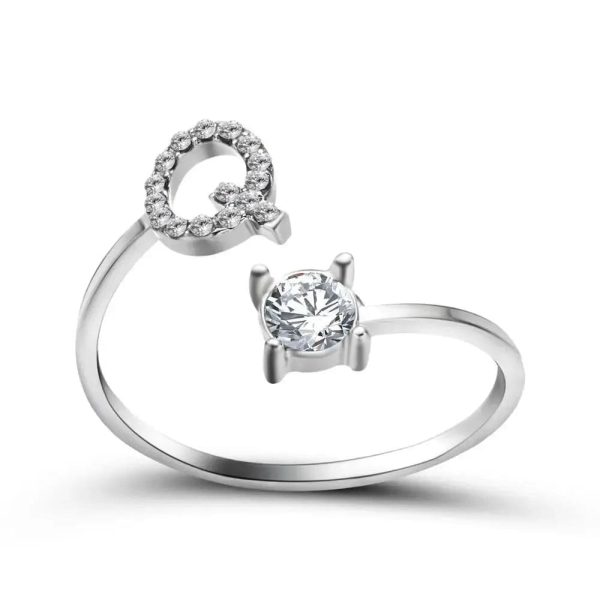 Adjustable Initial Ring - Letters A-Z - Image 24