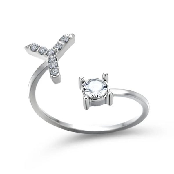 Adjustable Initial Ring - Letters A-Z - Image 50