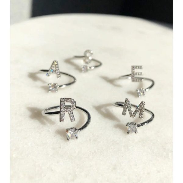 Adjustable Initial Ring - Letters A-Z - Image 3