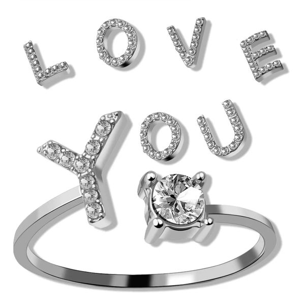 Adjustable Initial Ring - Letters A-Z - Image 4