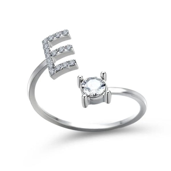 Adjustable Initial Ring - Letters A-Z - Image 52