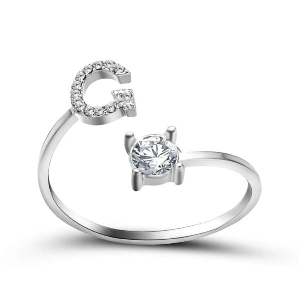 Adjustable Initial Ring - Letters A-Z - Image 12