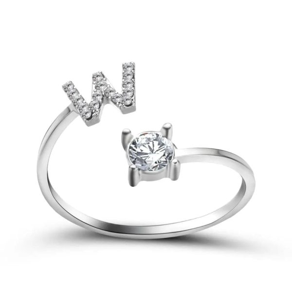 Adjustable Initial Ring - Letters A-Z - Image 53