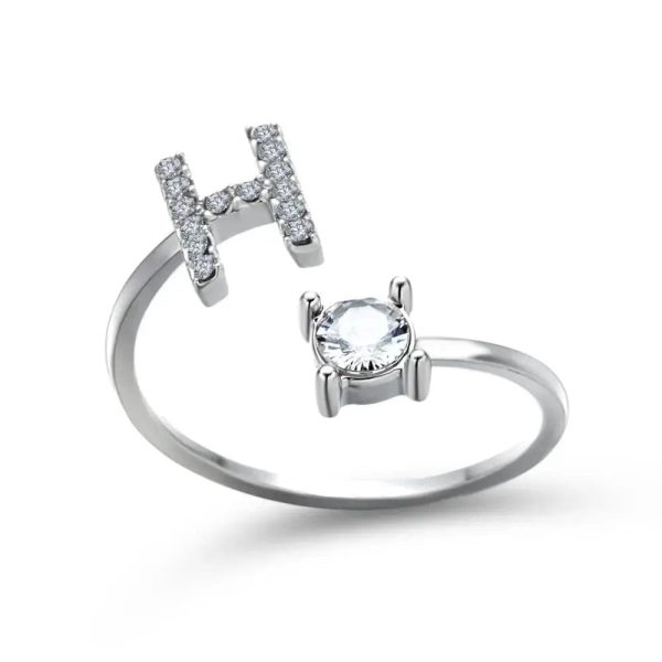 Adjustable Initial Ring - Letters A-Z - Image 30
