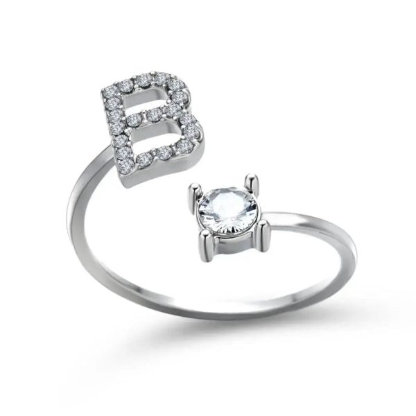 Adjustable Initial Ring - Letters A-Z - Image 27