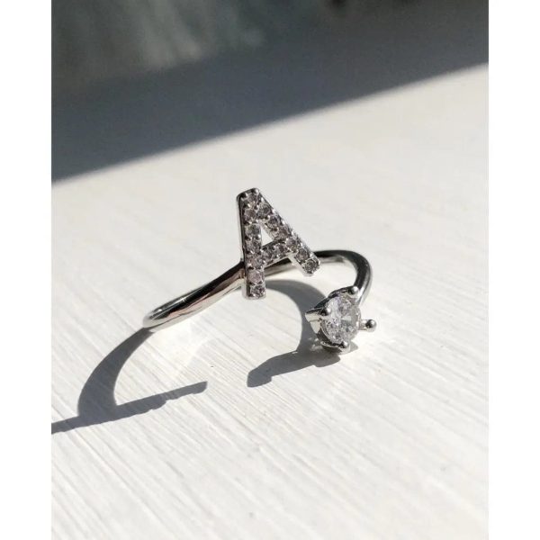 Adjustable Initial Ring - Letters A-Z - Image 5