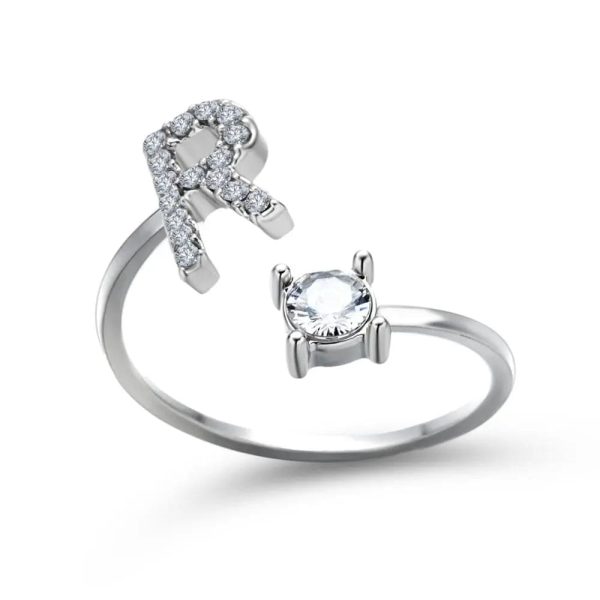Adjustable Initial Ring - Letters A-Z - Image 61