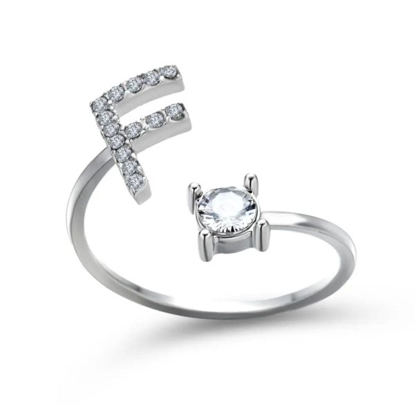 Adjustable Initial Ring - Letters A-Z - Image 60