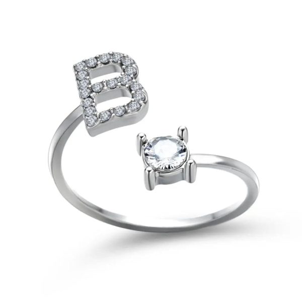Adjustable Initial Ring - Letters A-Z - Image 66