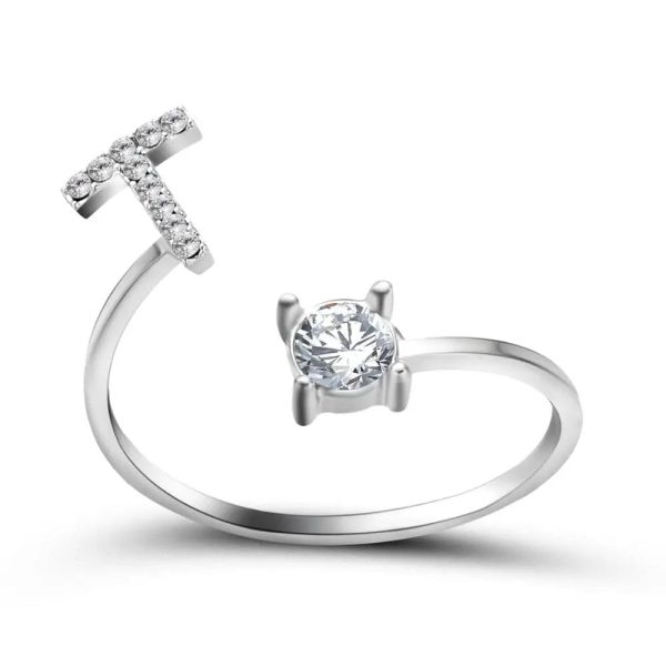 Adjustable Initial Ring - Letters A-Z - Image 68