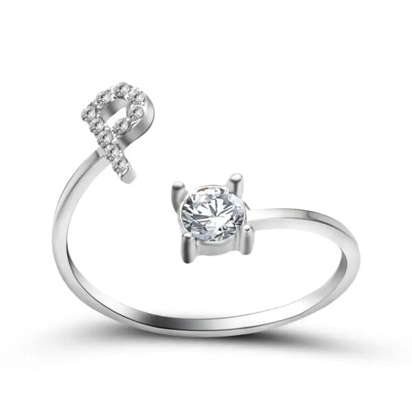 Adjustable Initial Ring - Letters A-Z - Image 64