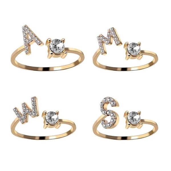 Adjustable Initial Ring - Letters A-Z - Image 7