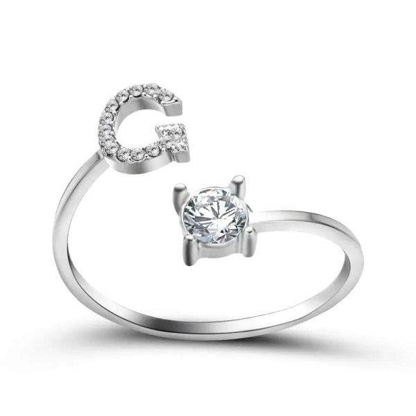 Adjustable Initial Ring - Letters A-Z - Image 13