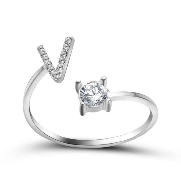 Adjustable Initial Ring - Letters A-Z - Image 14