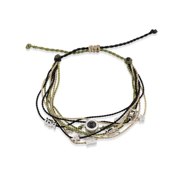 Personalized Photo Bracelet With Military Charms - Image 2