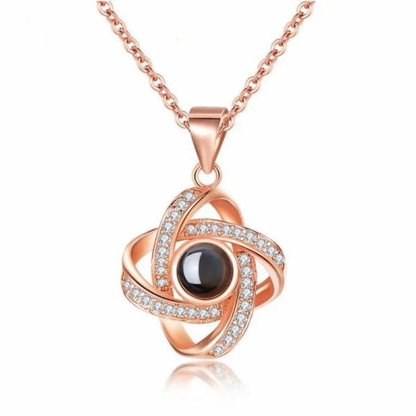 Custom Diamond Zircon Charmed Hidden Photo Necklace - Image 6