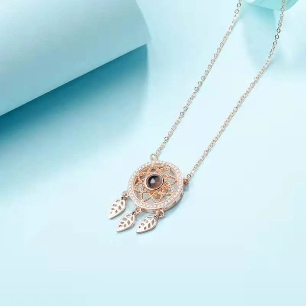 Custom Dream Catcher Zircon Hidden Photo Necklace - Image 4