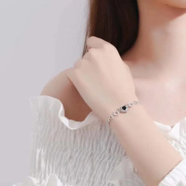 Custom Heart Charm Hidden Photo Bracelet - Image 3