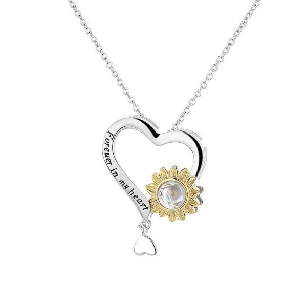 Custom Heart of Sunlight Hidden Photo Necklace - Image 3