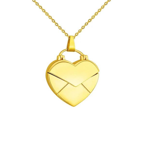 Custom Heart Pendant Hidden Photo Necklace - Image 4