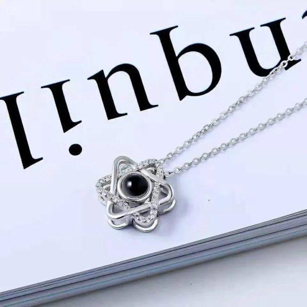 Custom Hidden Photo Hexagonal Zircon Gem Necklace - Image 6