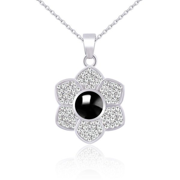 Custom Hidden Photo Projection 6 Petal flower Necklace - Image 4