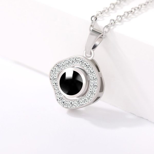 Custom Hidden Photo Projection Black Onyx Necklace - Image 4