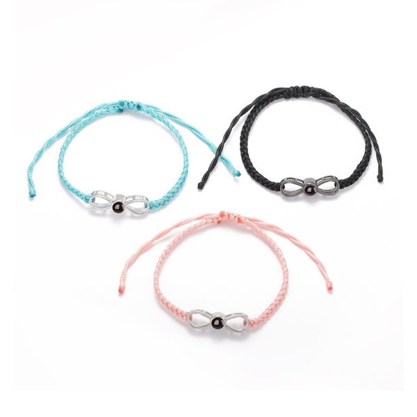Custom Hidden Photo Projection Braided Infinity Zircon Bracelet - Image 3