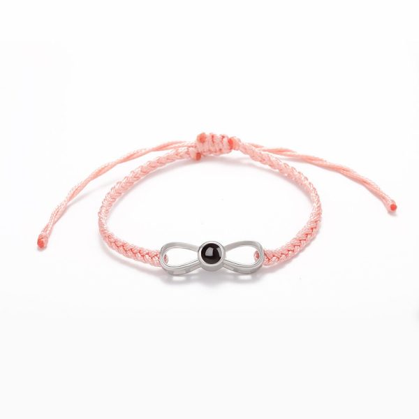 Custom Hidden Photo Projection Braided Infinity Zircon Bracelet - Image 4