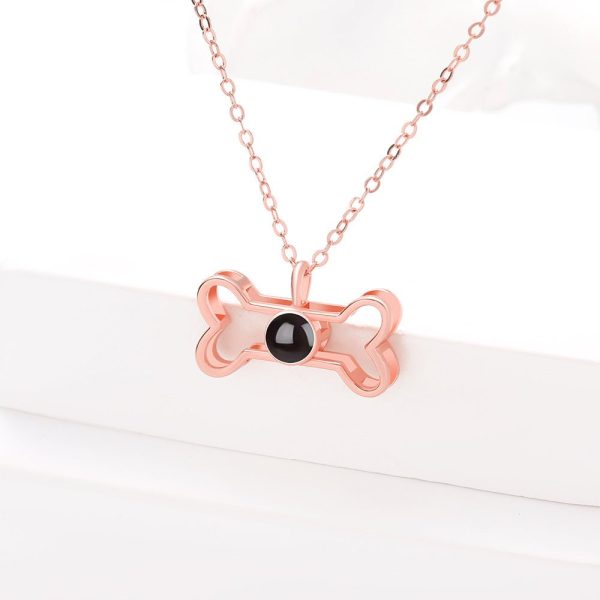 Custom Hidden Photo Projection Dog Bone Necklace - Image 7