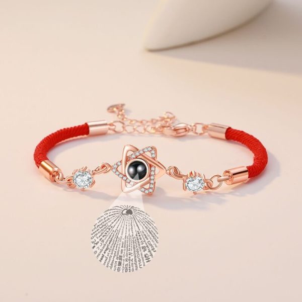Custom Hidden Photo Projection Rope Hexagram Star Bracelet - Image 5