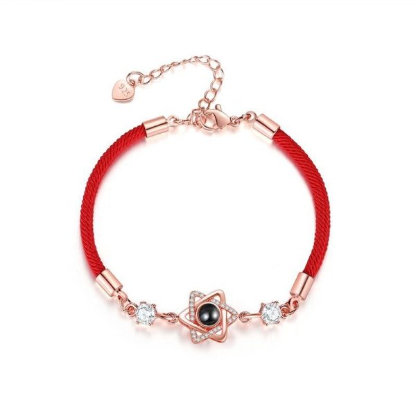 Custom Hidden Photo Projection Rope Hexagram Star Bracelet - Image 4
