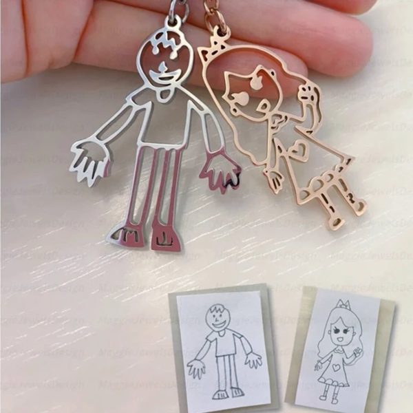 Custom Kids Hand Drawing Necklace - Image 7
