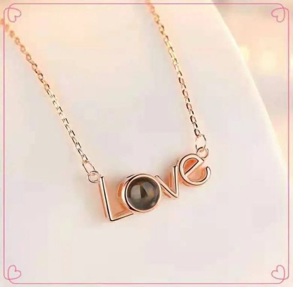 Custom LOVE Style Zircon Hidden Photo Necklace - Image 2
