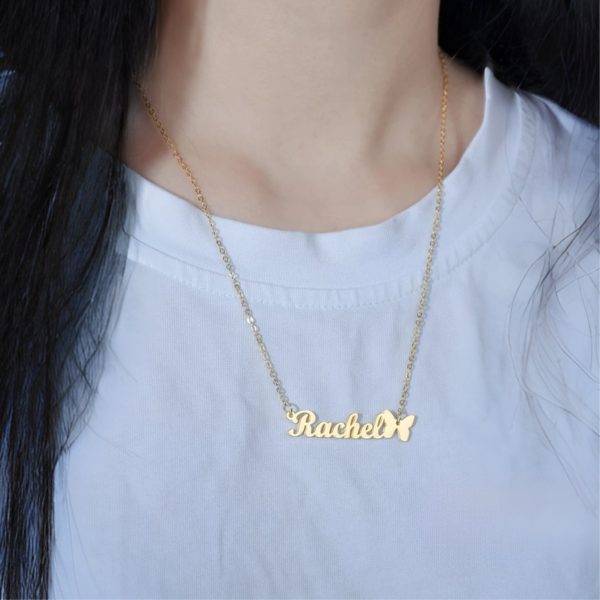 Custom Name and Butterly Necklace - Image 2