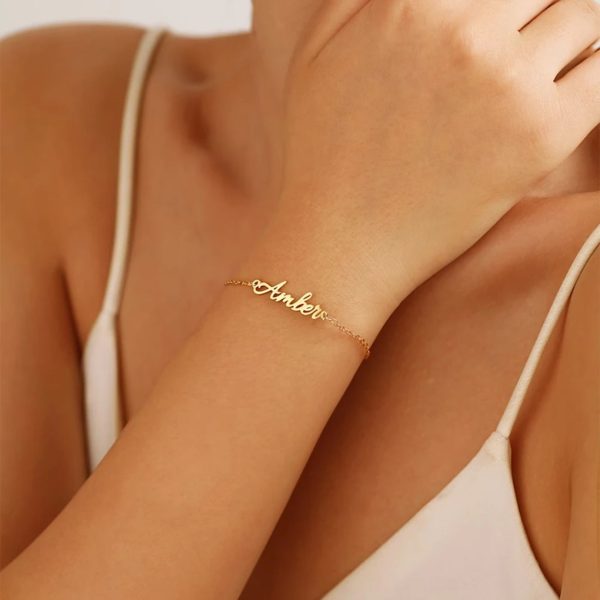 Custom Name in Unique Letters Bracelet - Image 2