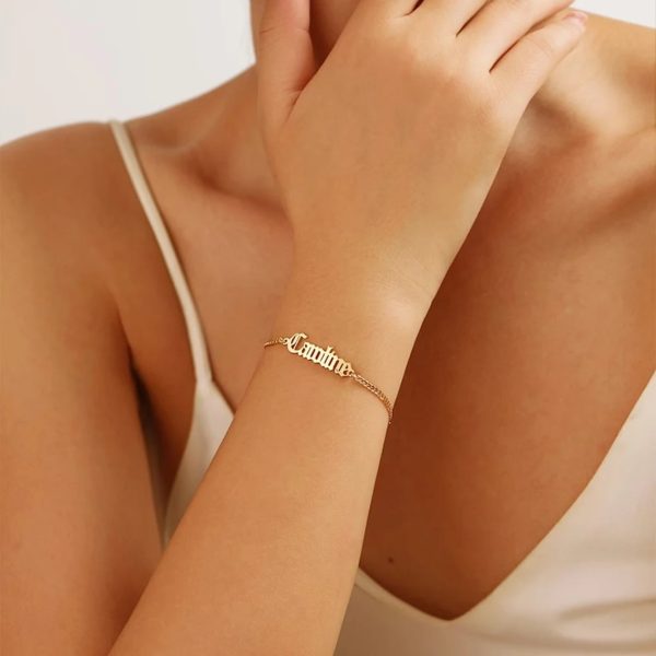 Custom Name in Unique Letters Bracelet - Image 5