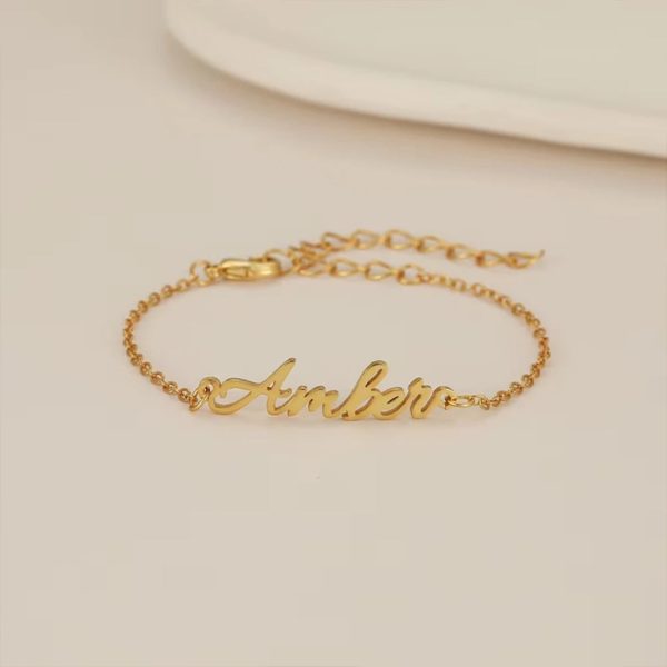 Custom Name in Unique Letters Bracelet - Image 3
