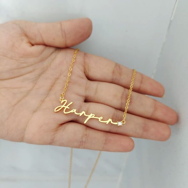 Custom Name with Diamond Tip Necklace - Image 6