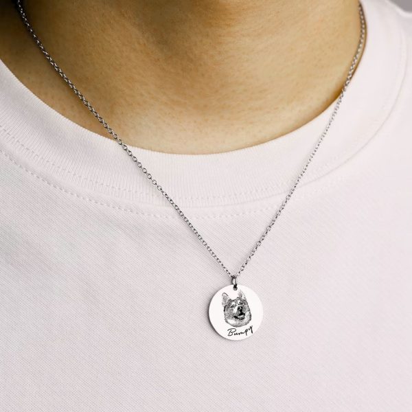 Custom Pet Photo and Name Necklace - Image 2