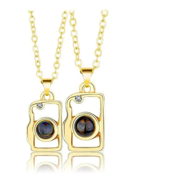 Custom Photo Projection 2 pcs Magnetic Camera Necklace - Image 3