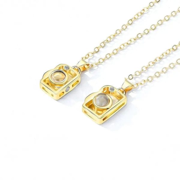 Custom Photo Projection 2 pcs Magnetic Camera Necklace - Image 6