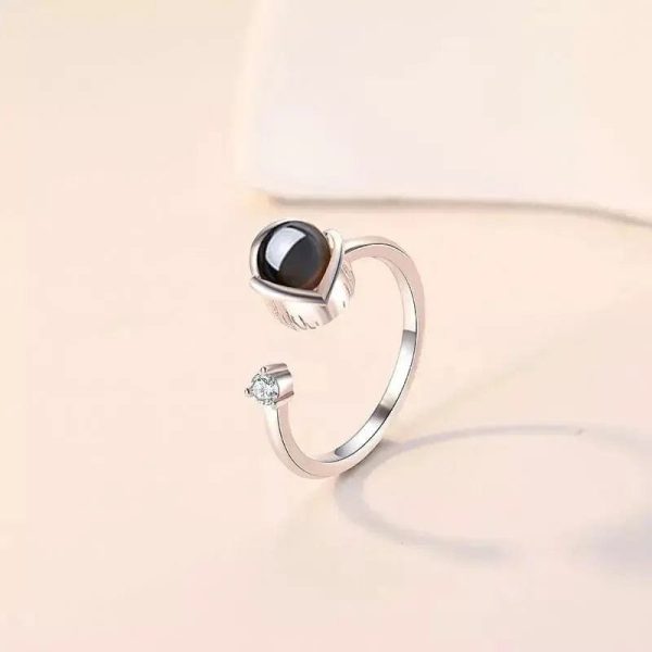 Custom Photo Projection Adjustable Flower Ring - Image 6