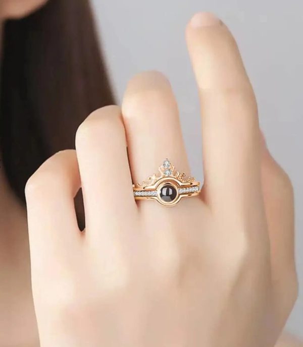 Custom Photo Projection Crown Ring - Image 4